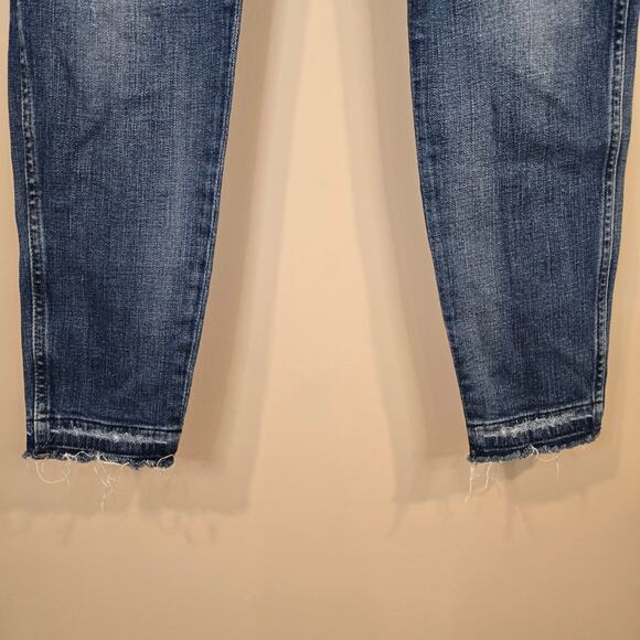 Women's Madewell 9" High-Rise Skinny Distressed Denim Jeans Raw Ankles | Size 29 - Picture 5 of 11